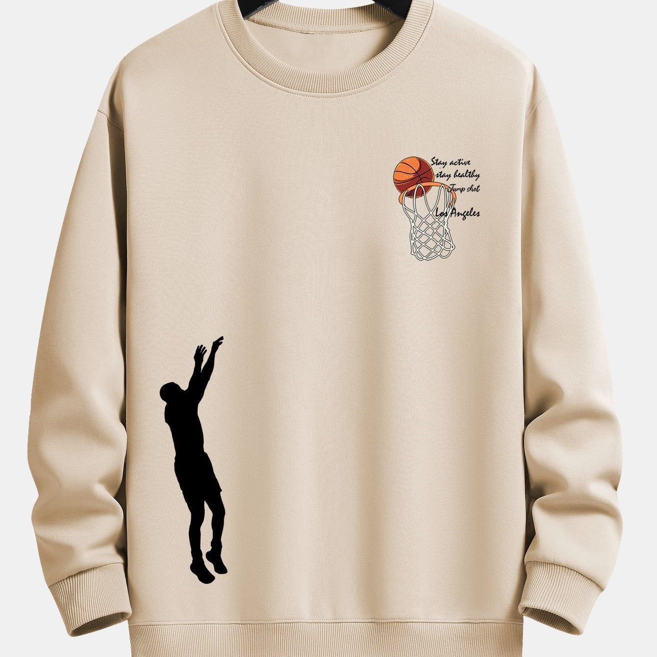 Pepijn | Sweater met basketbalprint en relaxte pasvorm