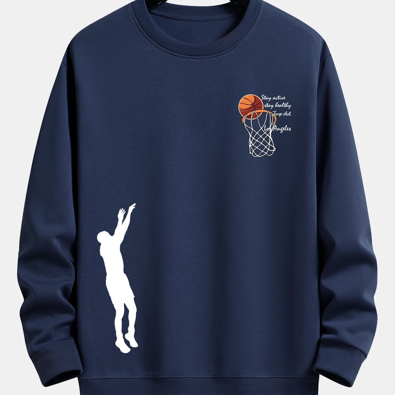 Pepijn | Sweater met basketbalprint en relaxte pasvorm