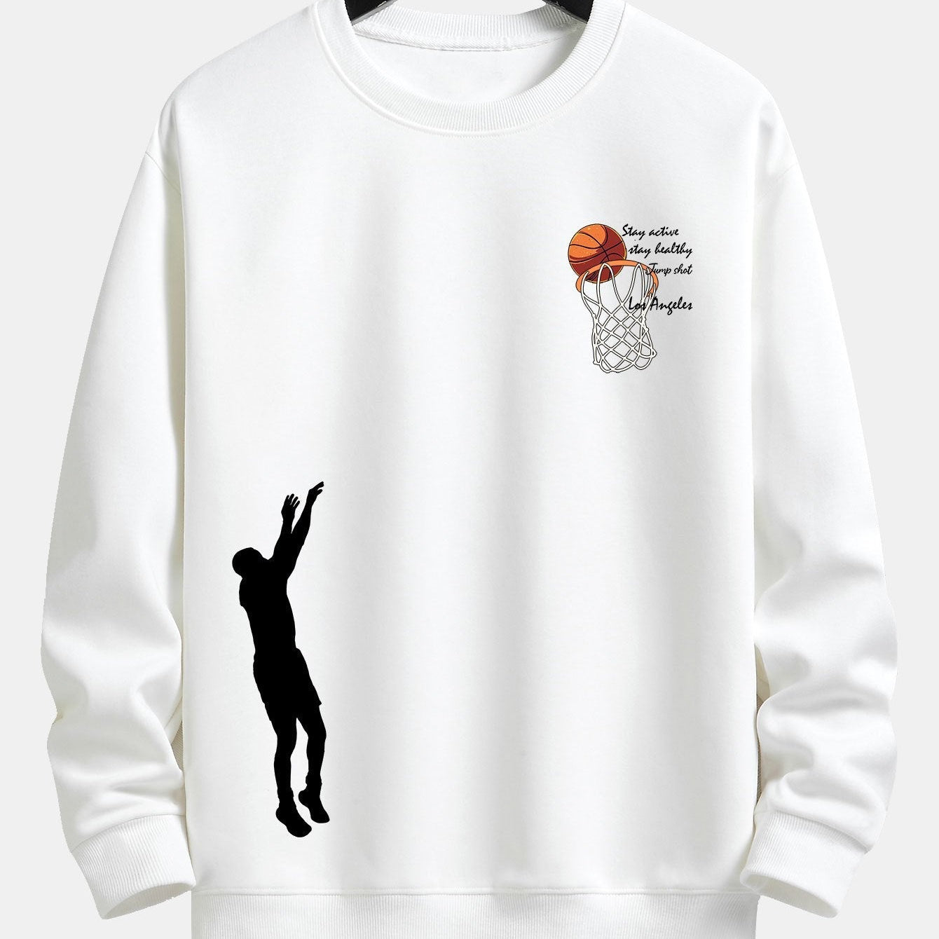 Pepijn | Sweater met basketbalprint en relaxte pasvorm