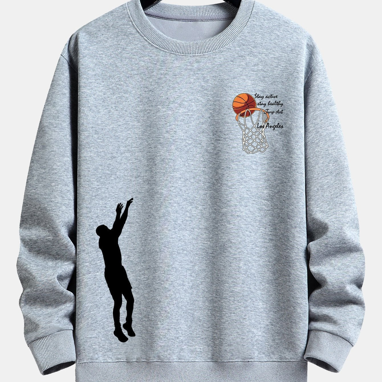 Pepijn | Sweater met basketbalprint en relaxte pasvorm