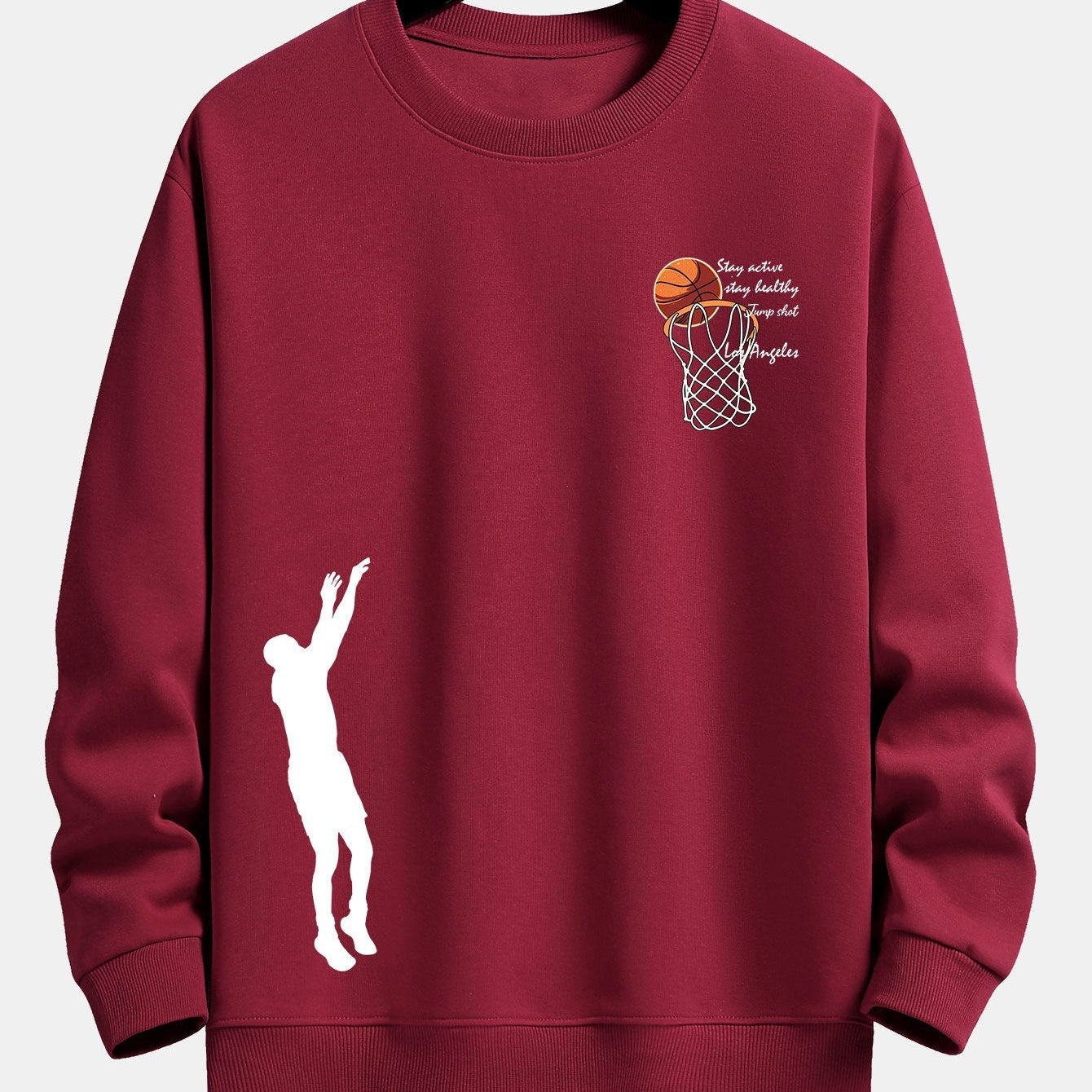 Pepijn | Sweater met basketbalprint en relaxte pasvorm