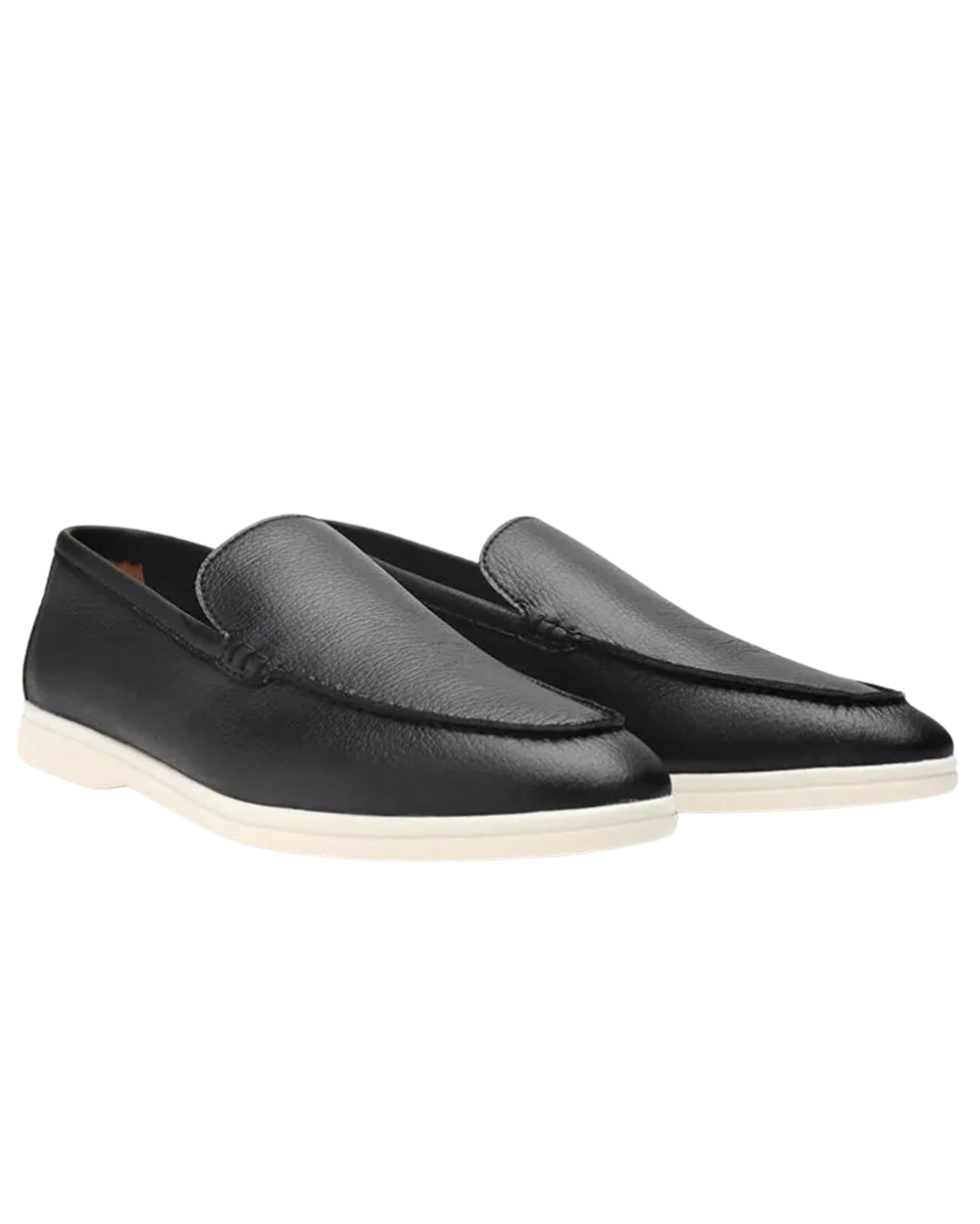 Piet | Leren loafers met structuur