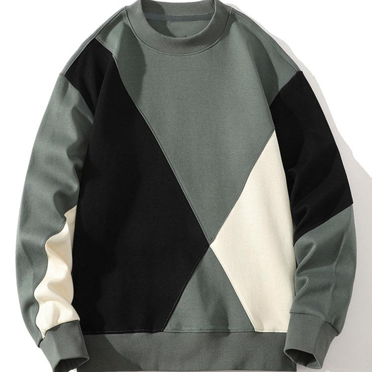 Pieter | Sweater met patchworkdetails en kleurvlakken