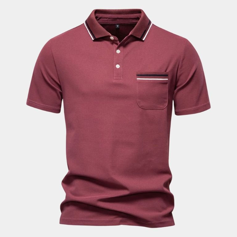 Quinten | Witte polo met borstzak