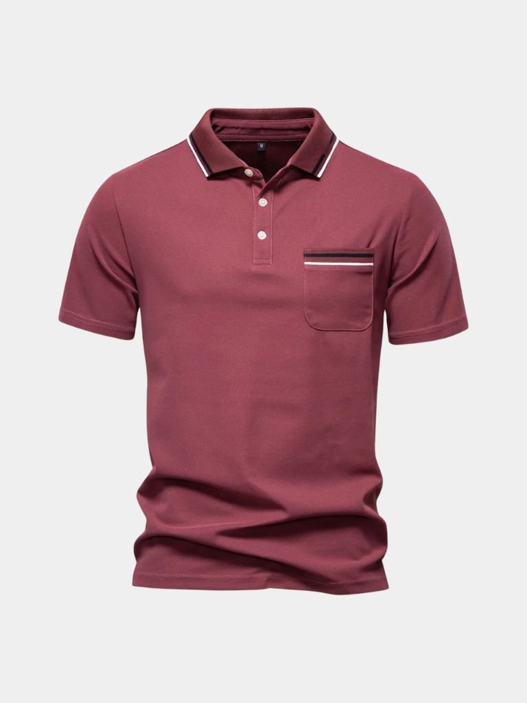 Quinten | Witte polo met borstzak