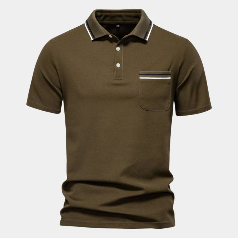Quinten | Witte polo met borstzak