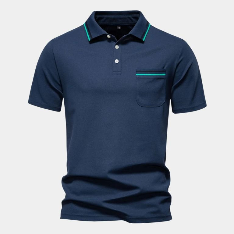 Quinten | Witte polo met borstzak
