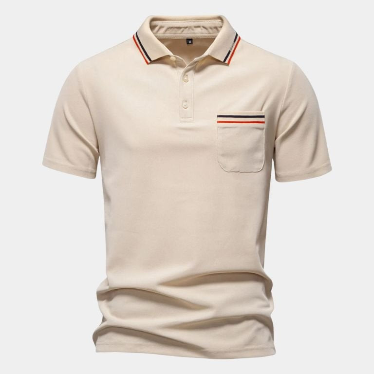 Quinten | Witte polo met borstzak