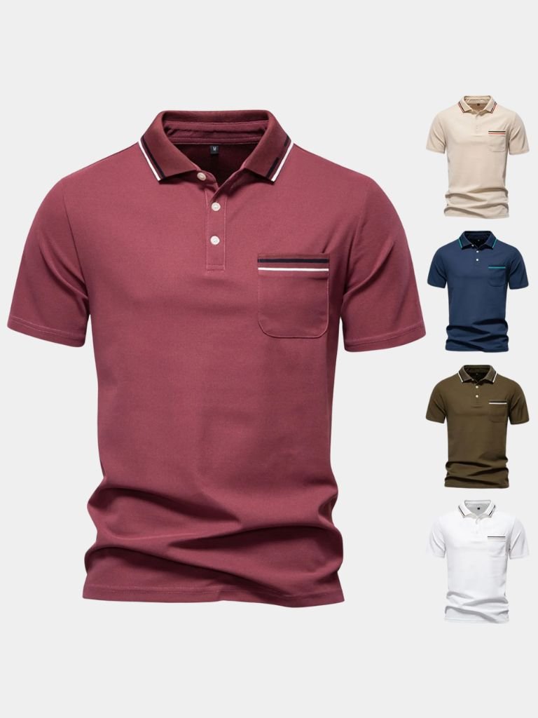 Quinten | Witte polo met borstzak