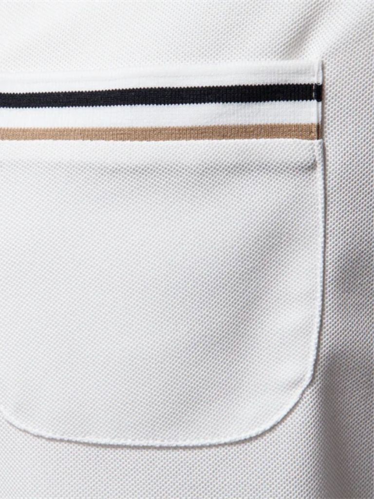 Quinten | Witte polo met borstzak
