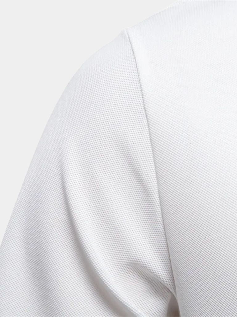 Quinten | Witte polo met borstzak