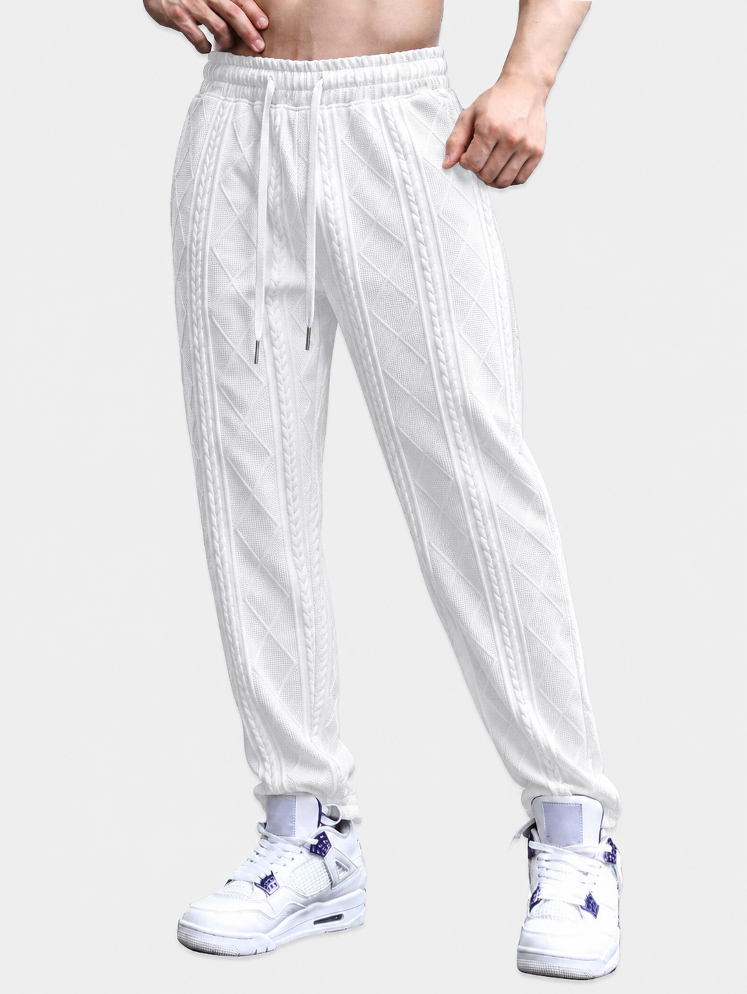 Raoul | Jacquard joggingbroek geometrisch