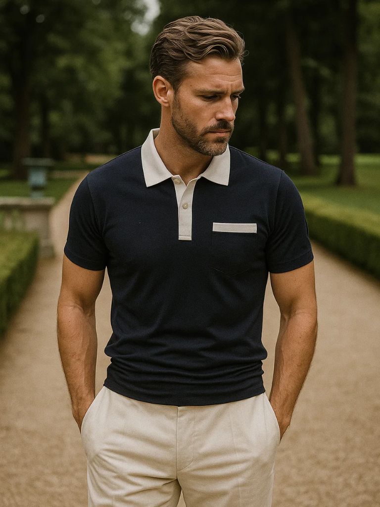 Raoul | Polo met contrastkraag