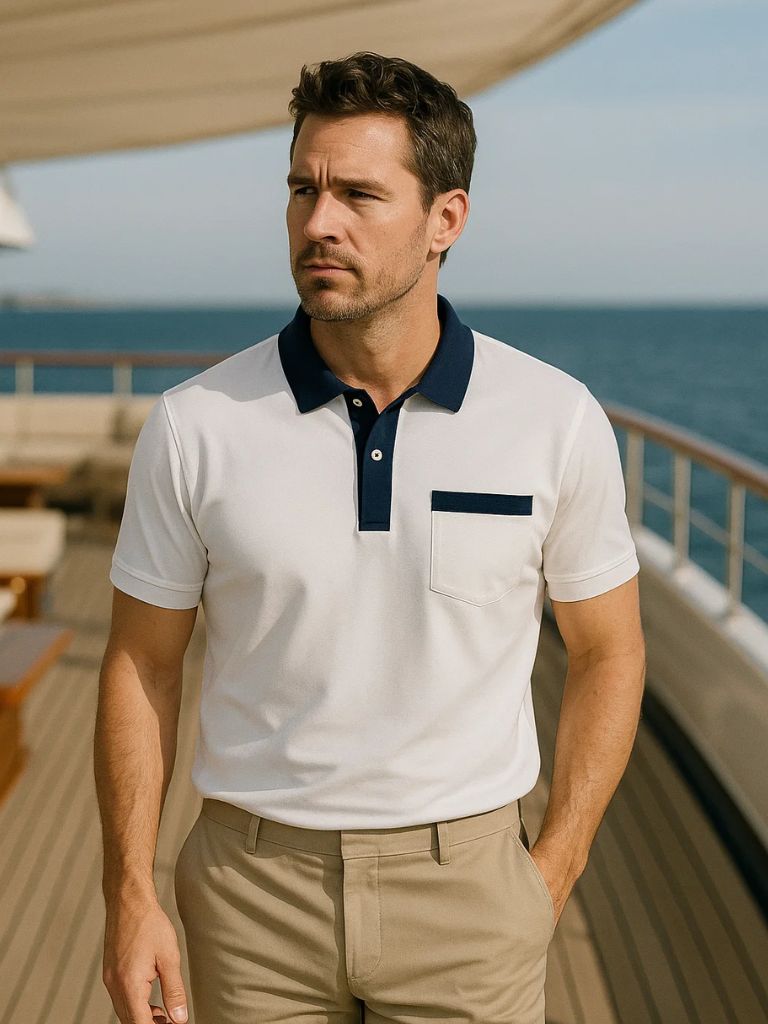 Raoul | Polo met contrastkraag