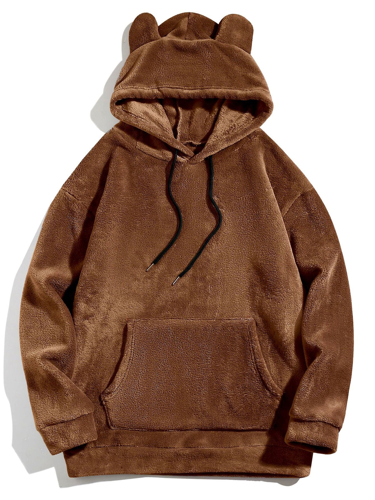 Reinier | Hoodie van teddyfleece met oortjes en relaxte pasvorm