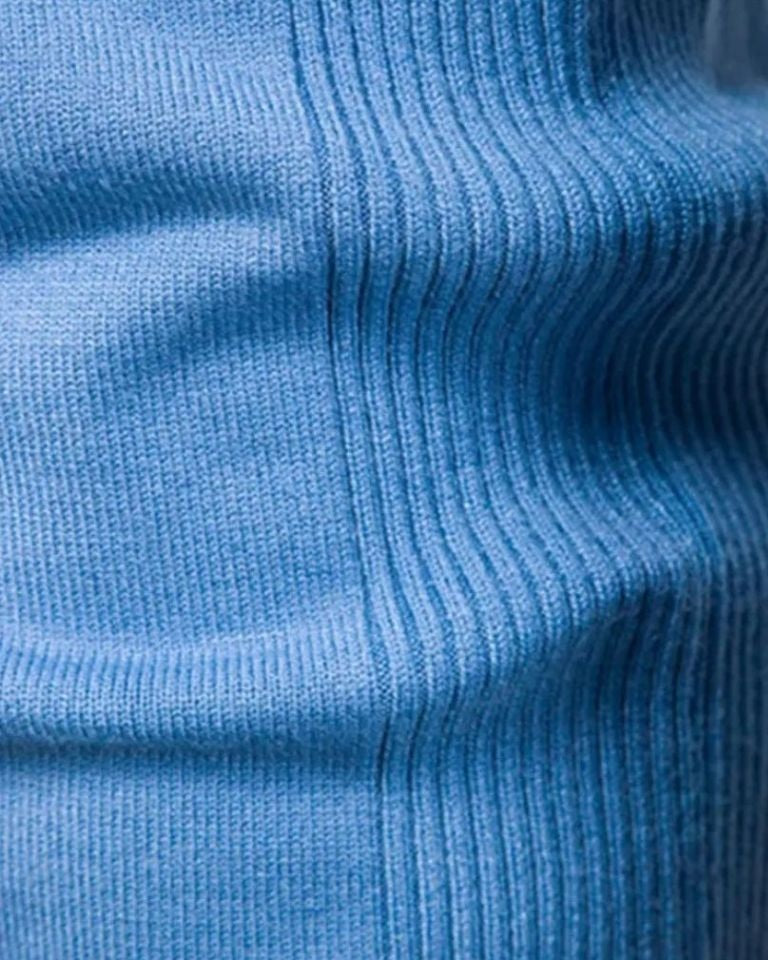 Oebele | Blauwe trui met ronde hals