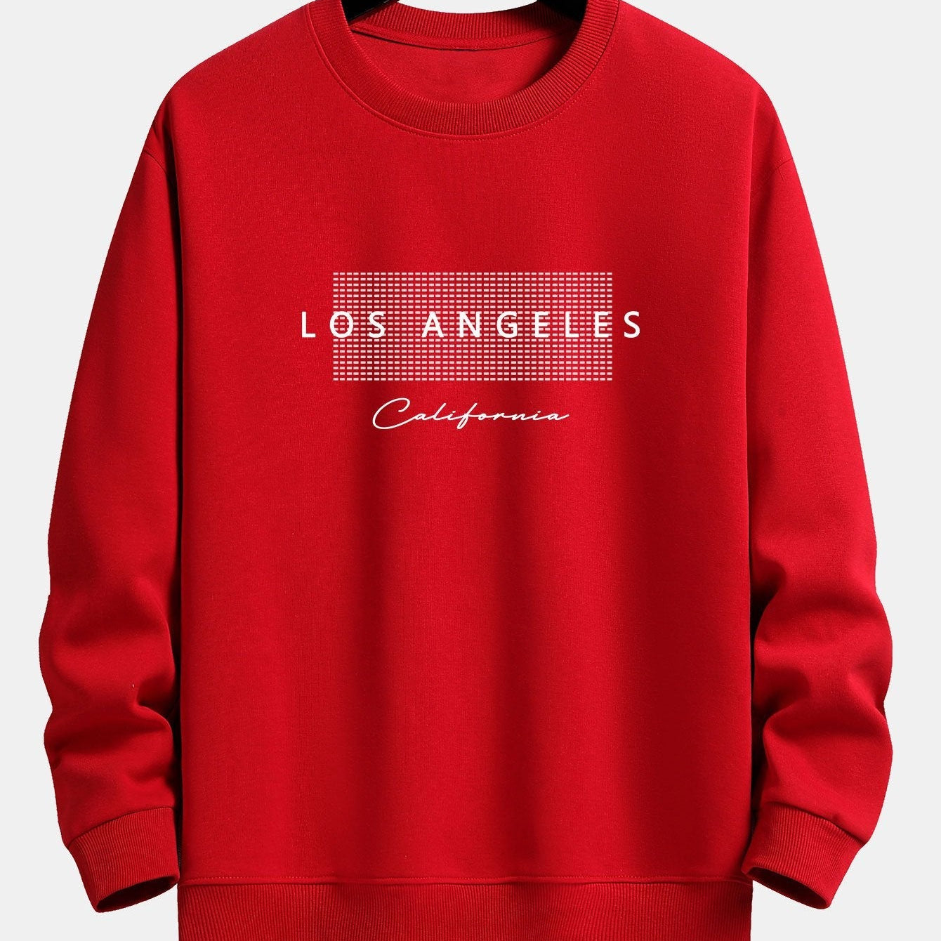 Rick | Sweater met los angeles-print met ruitmotief en relaxte pasvorm