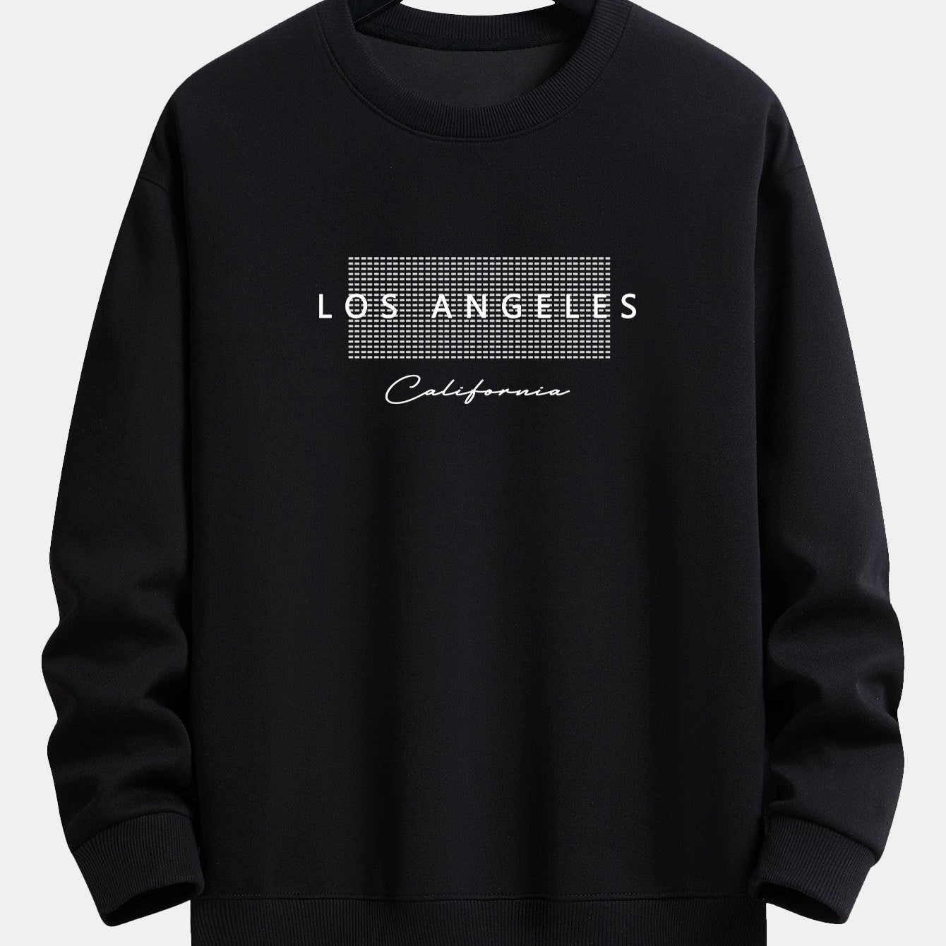 Rick | Sweater met los angeles-print met ruitmotief en relaxte pasvorm