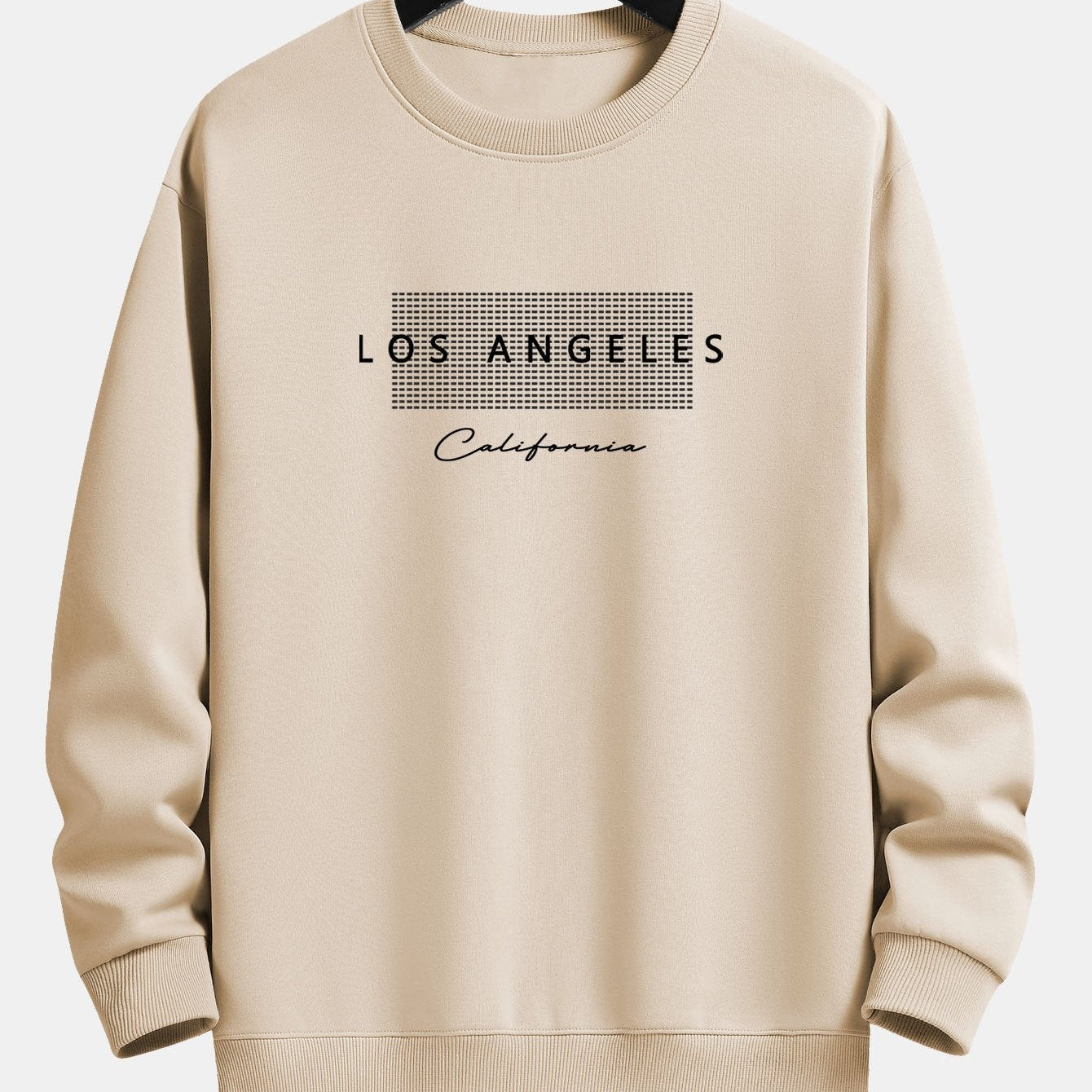 Rick | Sweater met los angeles-print met ruitmotief en relaxte pasvorm