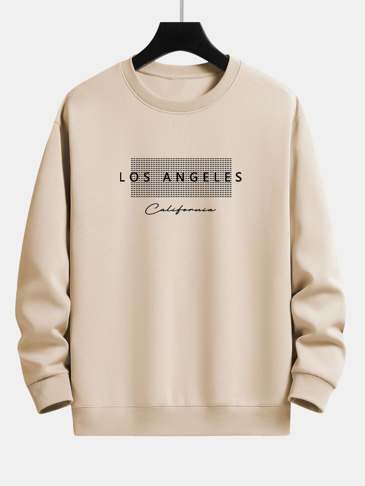 Rick | Sweater met los angeles-print met ruitmotief en relaxte pasvorm