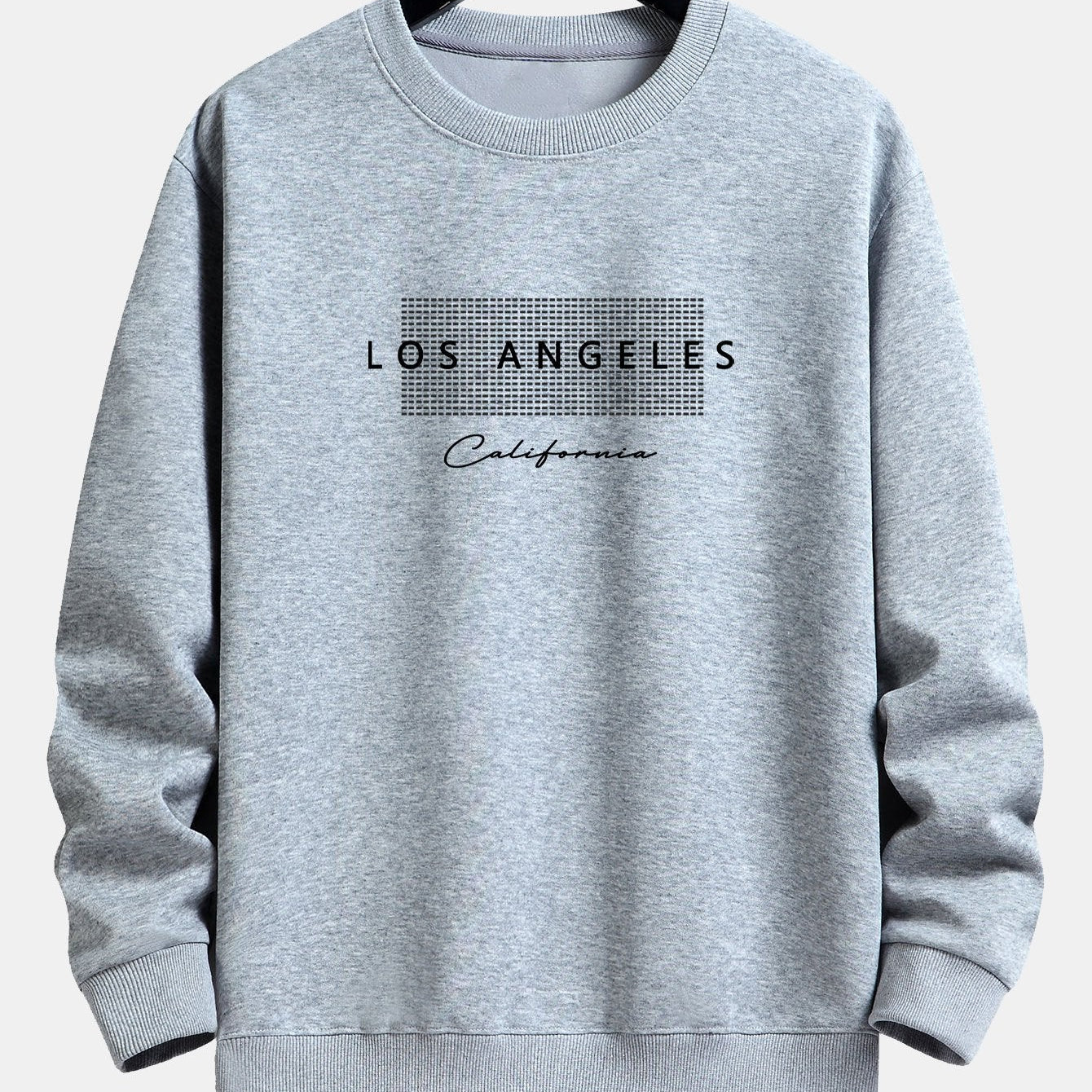 Rick | Sweater met los angeles-print met ruitmotief en relaxte pasvorm