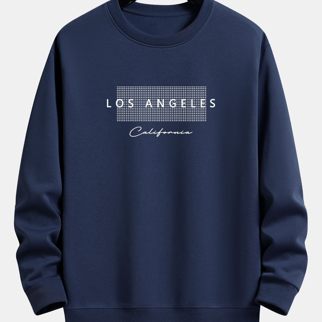 Rick | Sweater met los angeles-print met ruitmotief en relaxte pasvorm