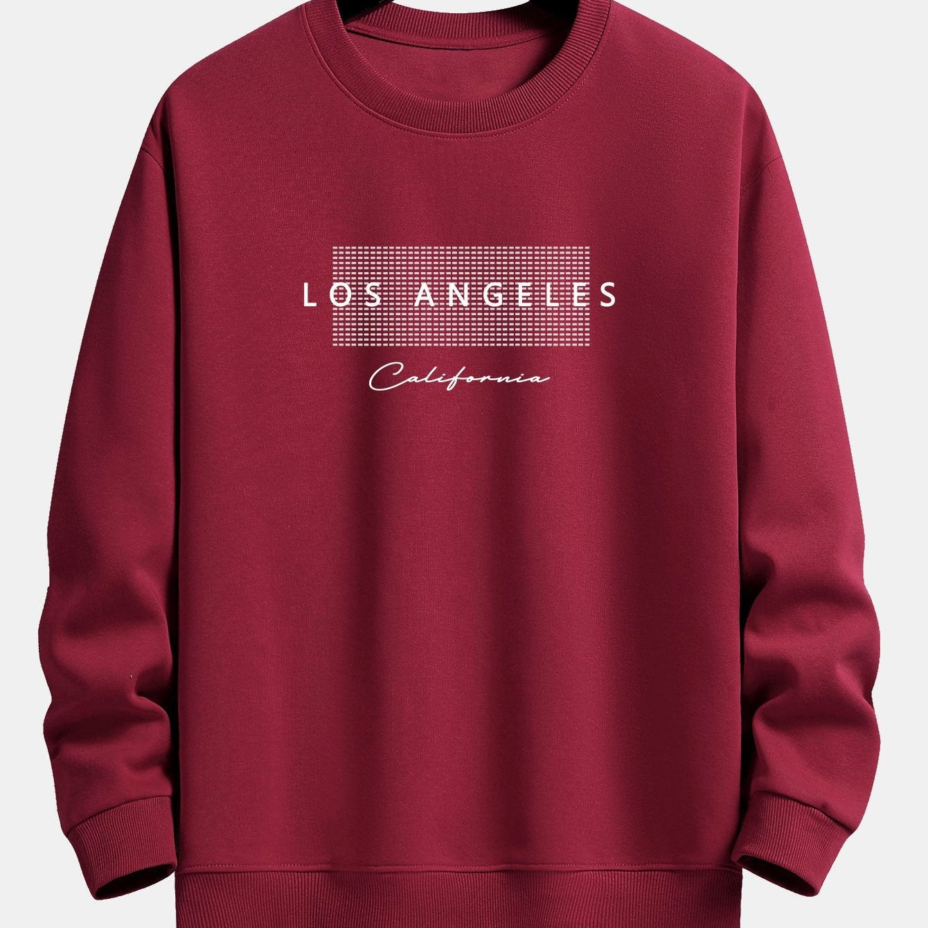 Rick | Sweater met los angeles-print met ruitmotief en relaxte pasvorm
