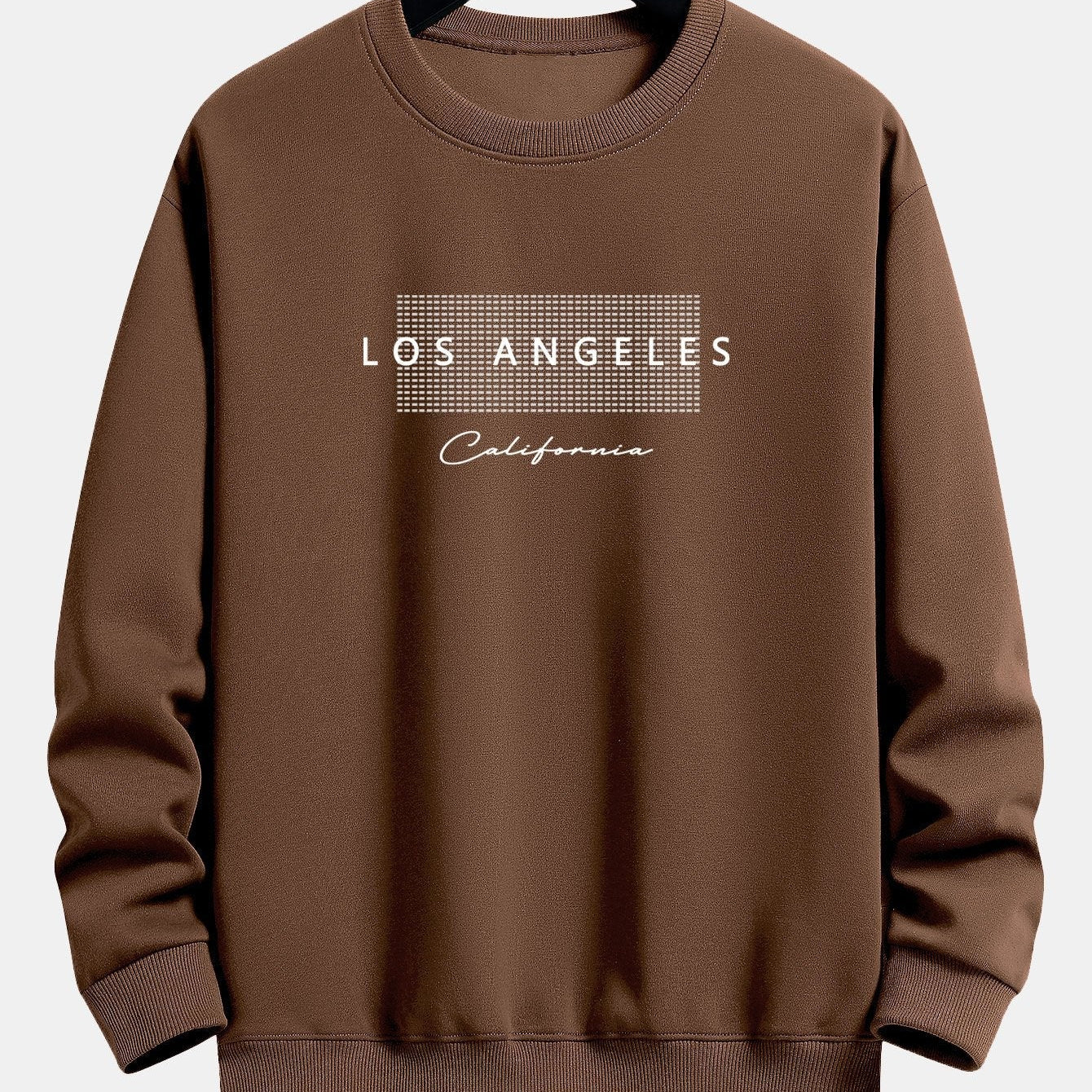 Rick | Sweater met los angeles-print met ruitmotief en relaxte pasvorm