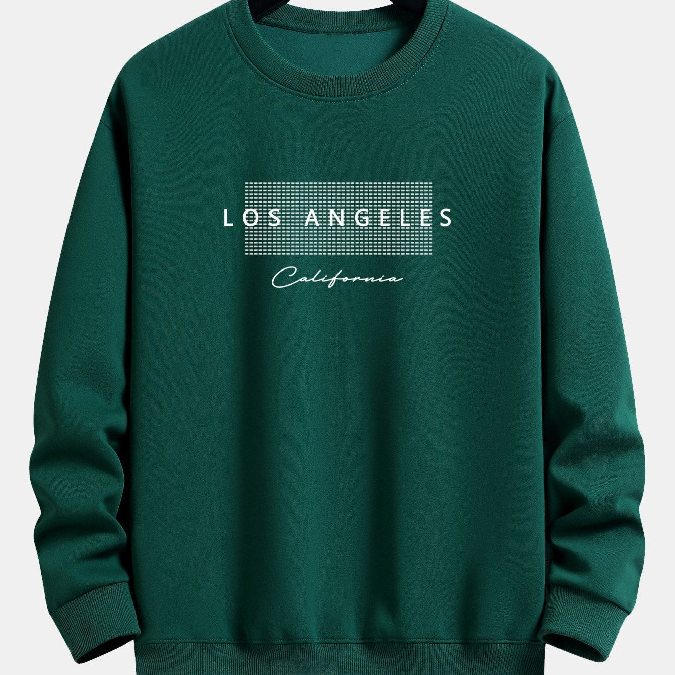 Rick | Sweater met los angeles-print met ruitmotief en relaxte pasvorm