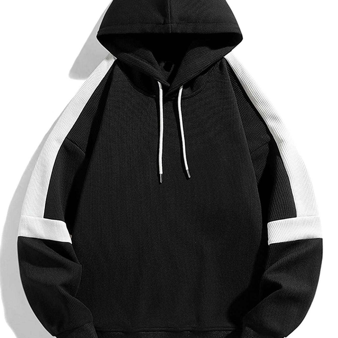 Rijk | Hoodie met kleurvlakken en wafelstructuur