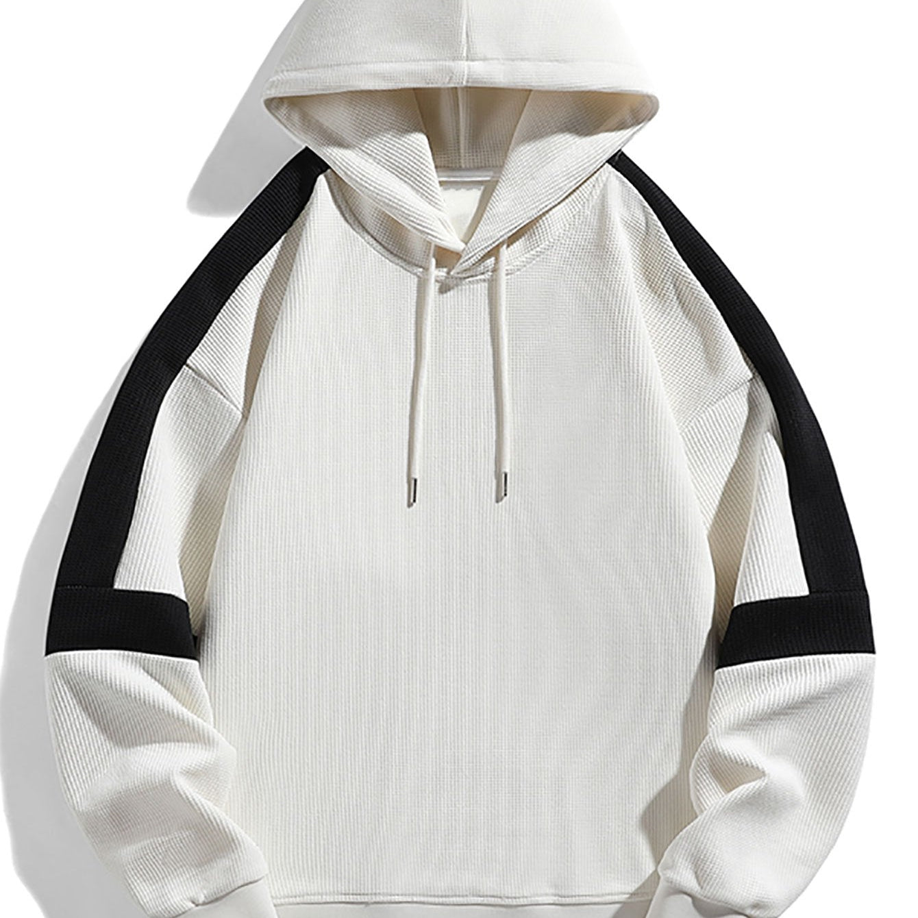 Rijk | Hoodie met kleurvlakken en wafelstructuur