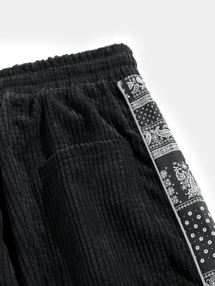 Roel | Corduroy broek met paisley print