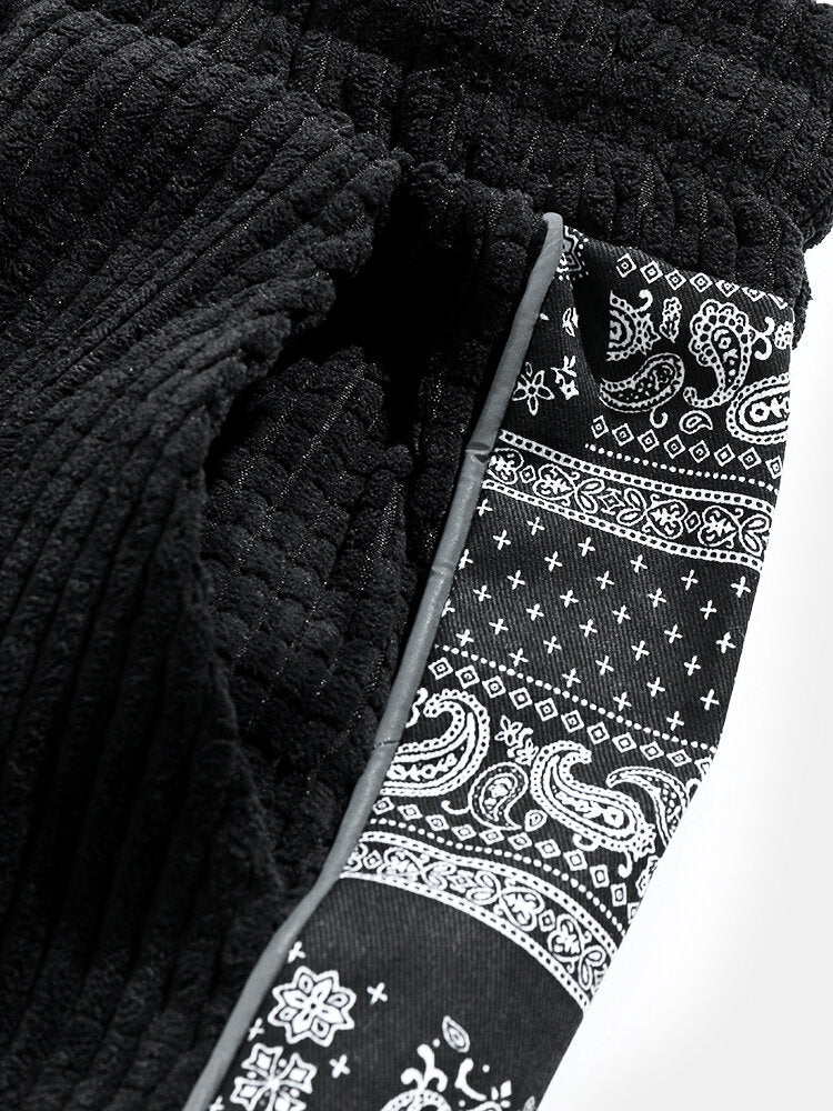 Roel | Corduroy broek met paisley print