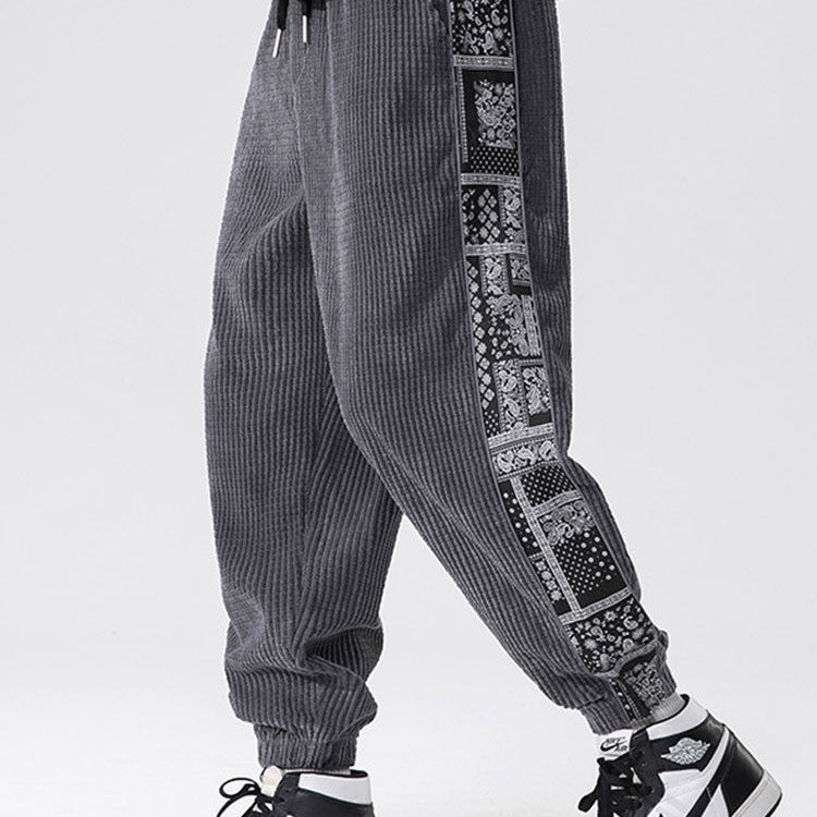 Roel | Corduroy broek met paisley print