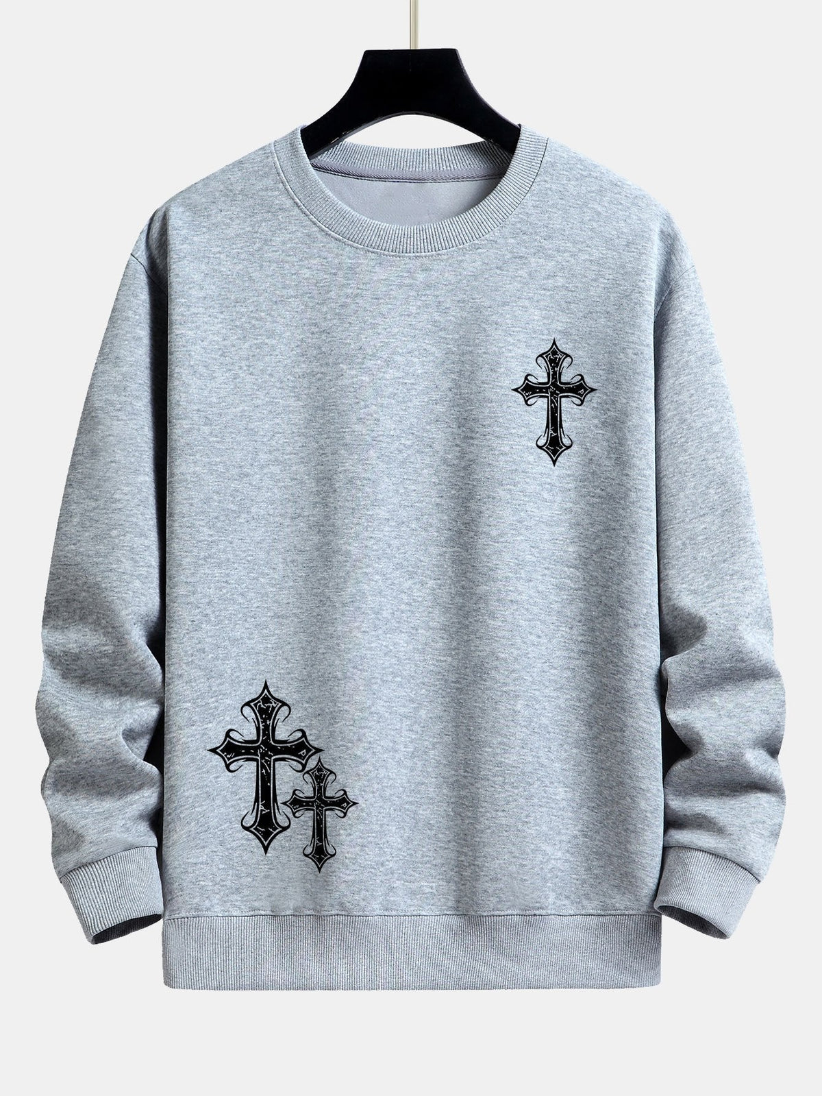 Roel | Sweater met kruisprint en relaxte pasvorm