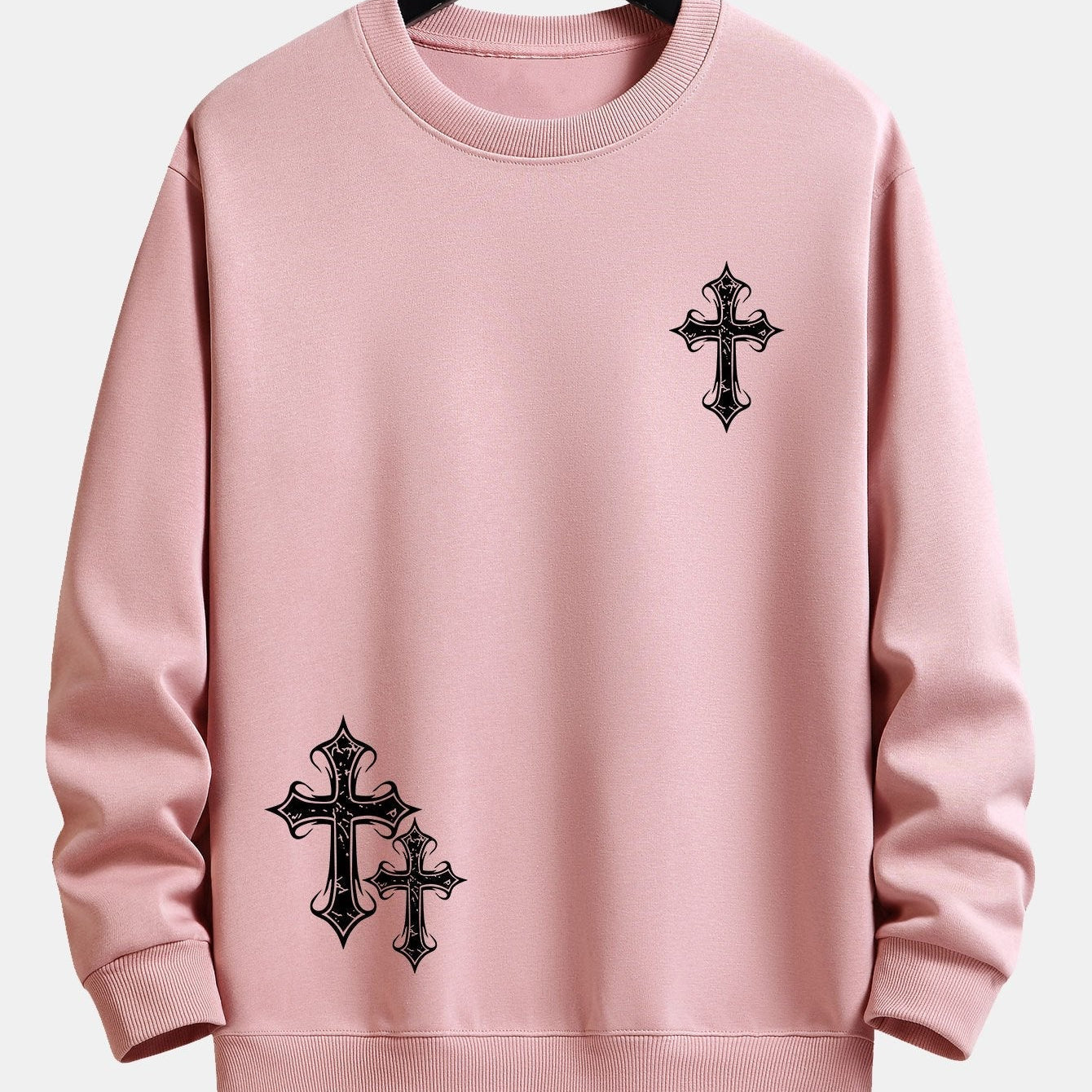 Roel | Sweater met kruisprint en relaxte pasvorm