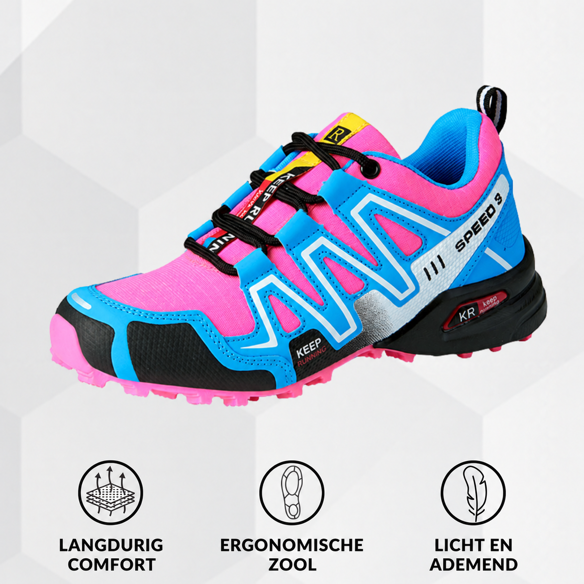 Roos | Ergonomische Comfort-Wandelschoen – Stevige grip en alledaags comfort