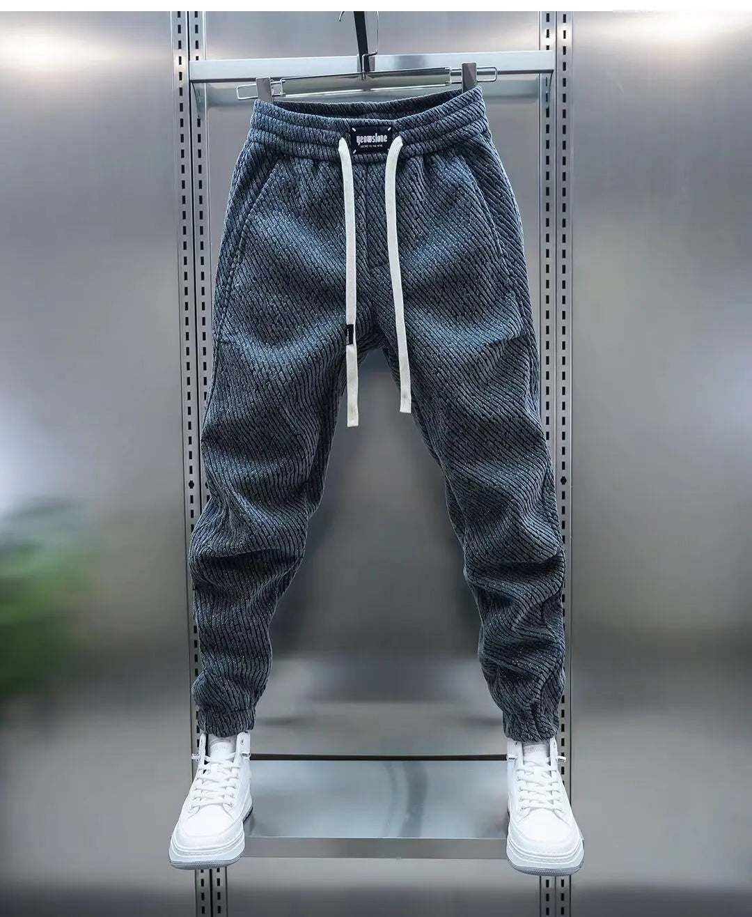 Felix | Gebreide joggingbroek met structuur
