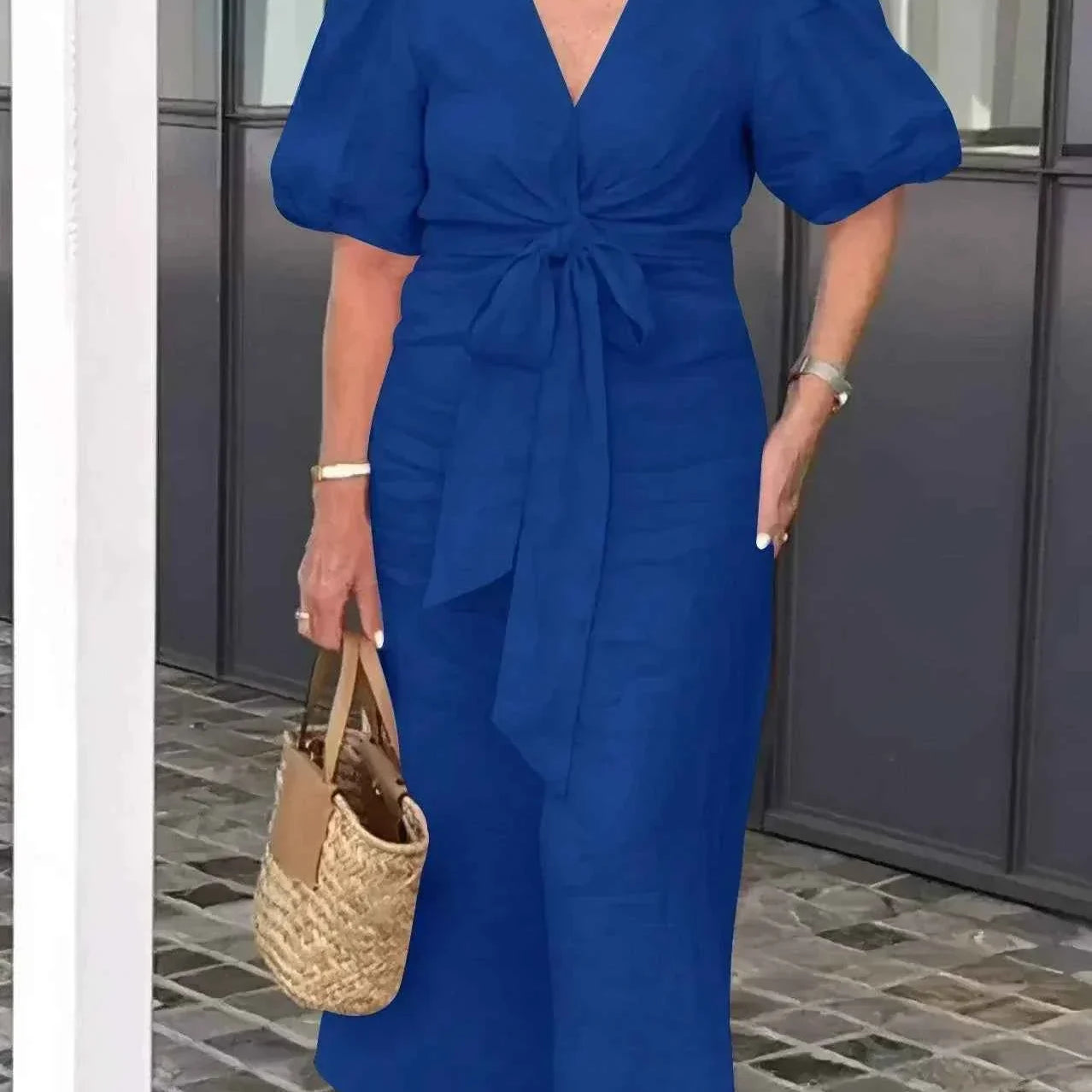 LYNORA | ELEGANTE MIDI JURK MET V-HALS