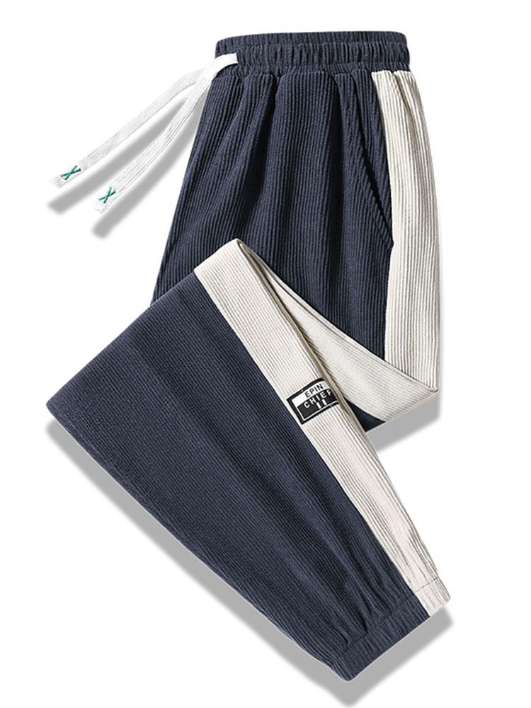 Sam | Corduroy joggingbroek met zijstreep