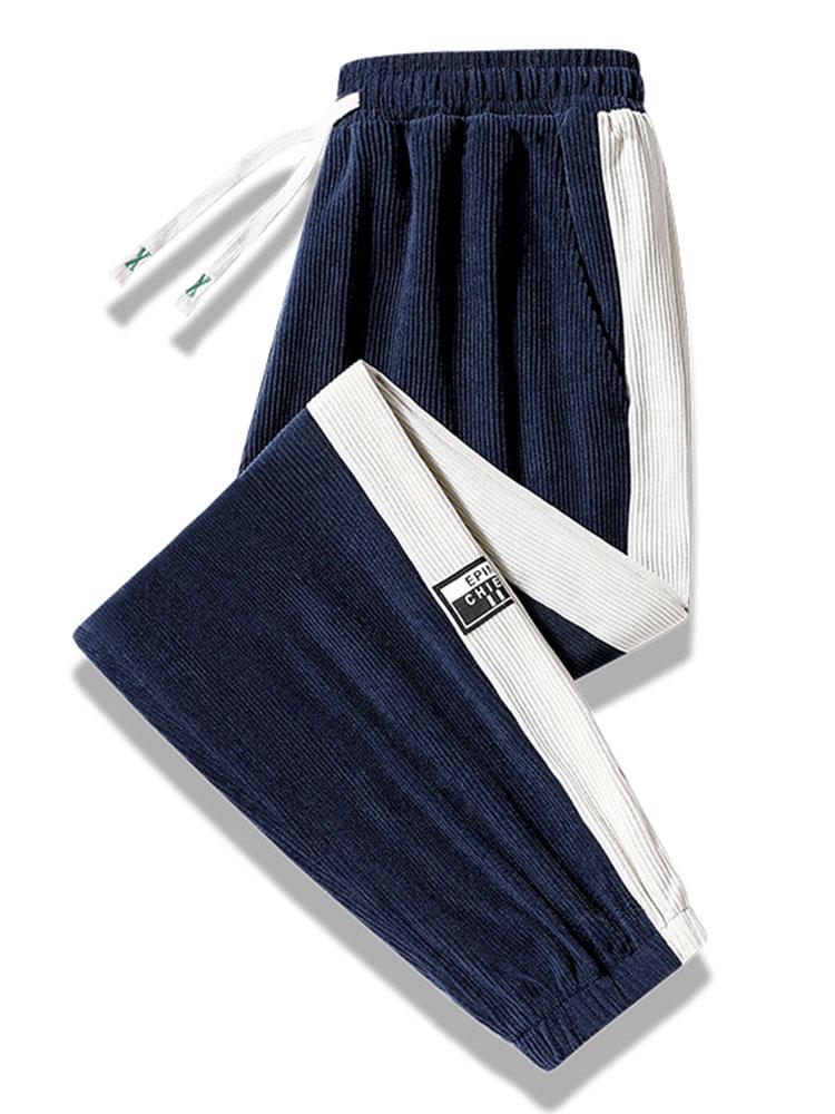 Sam | Corduroy joggingbroek met zijstreep