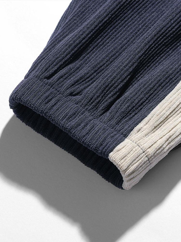 Sam | Corduroy joggingbroek met zijstreep
