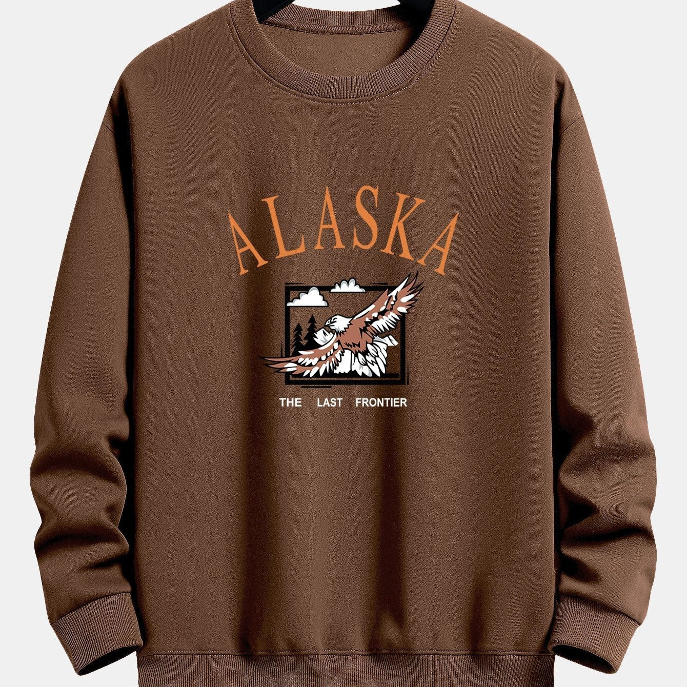Sander | Sweater met alaska- en adelaarprint en relaxte pasvorm