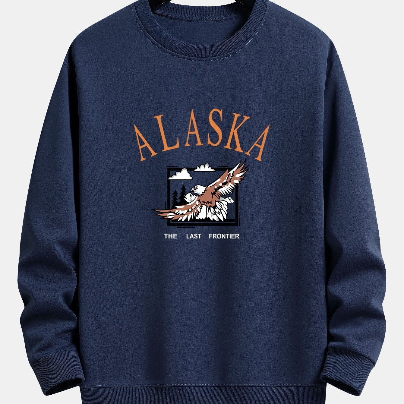 Sander | Sweater met alaska- en adelaarprint en relaxte pasvorm