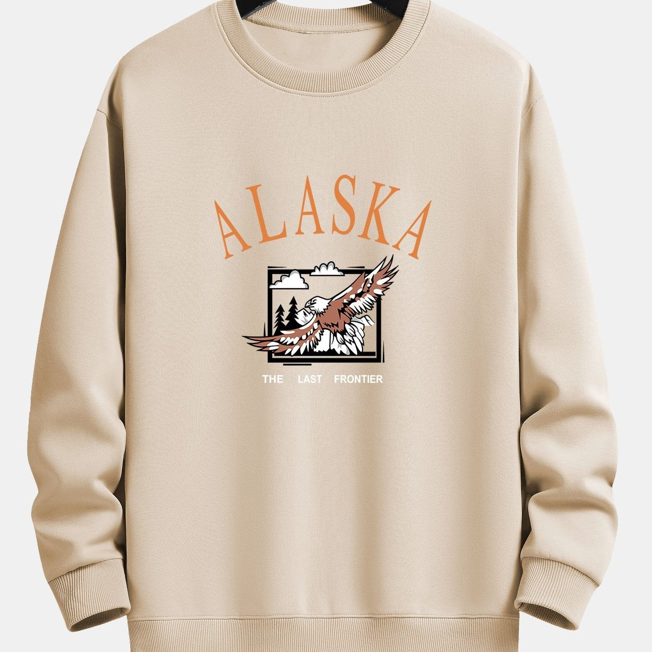 Sander | Sweater met alaska- en adelaarprint en relaxte pasvorm
