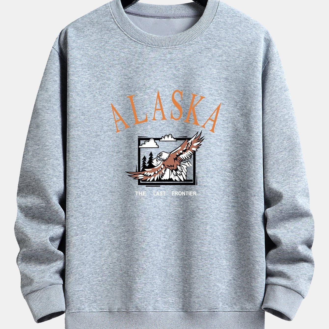 Sander | Sweater met alaska- en adelaarprint en relaxte pasvorm