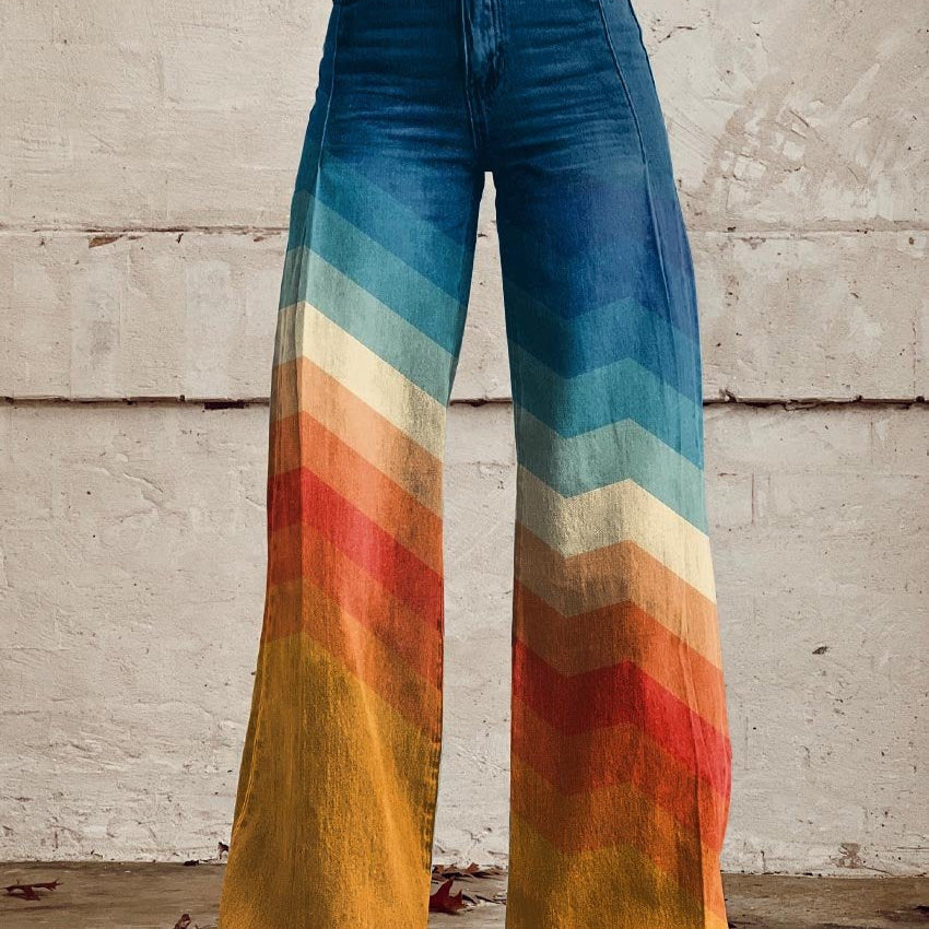Sanne | Retro zigzag broek