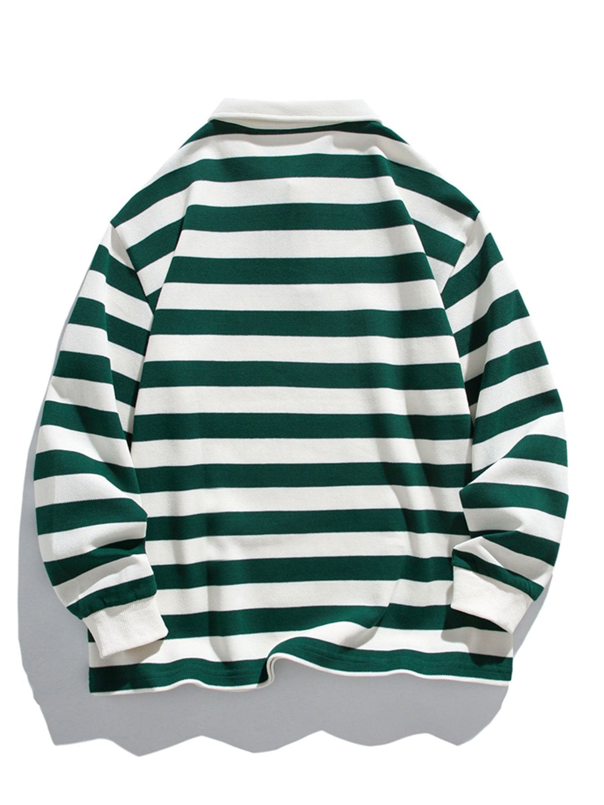 Sebastiaan | Gestreepte polosweater met wafelstructuur en relaxte pasvorm