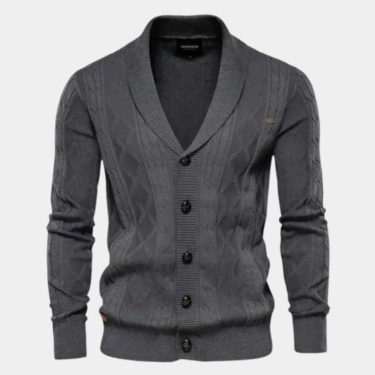 Sierd | Grijs vest met knopen