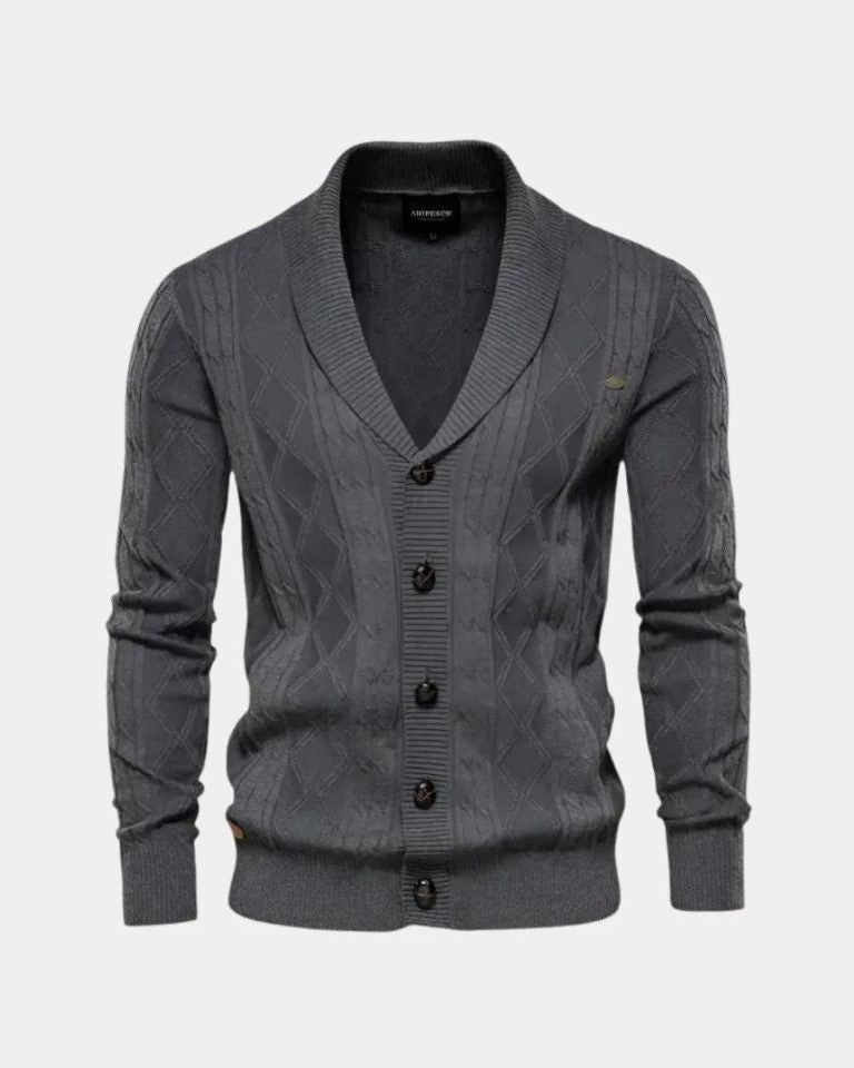 Sierd | Grijs vest met knopen